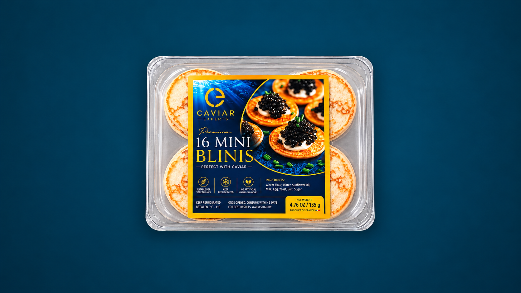 Mini Blinis – 16 Pieces