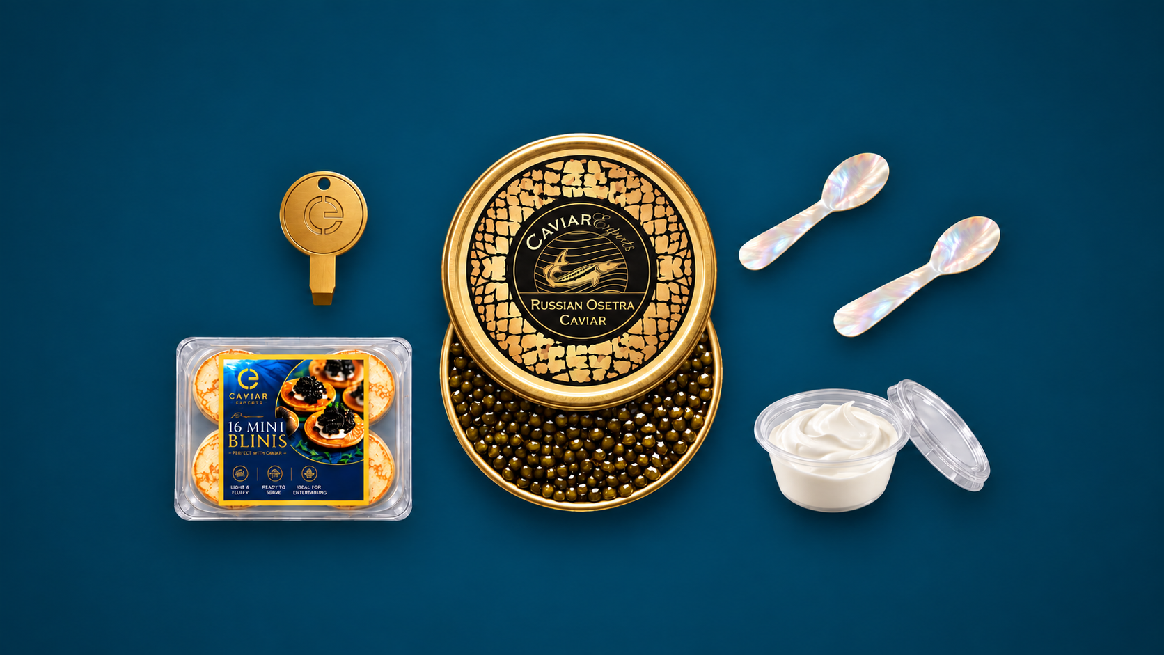 Oscietra Caviar Date Night Set 50g – For Two
