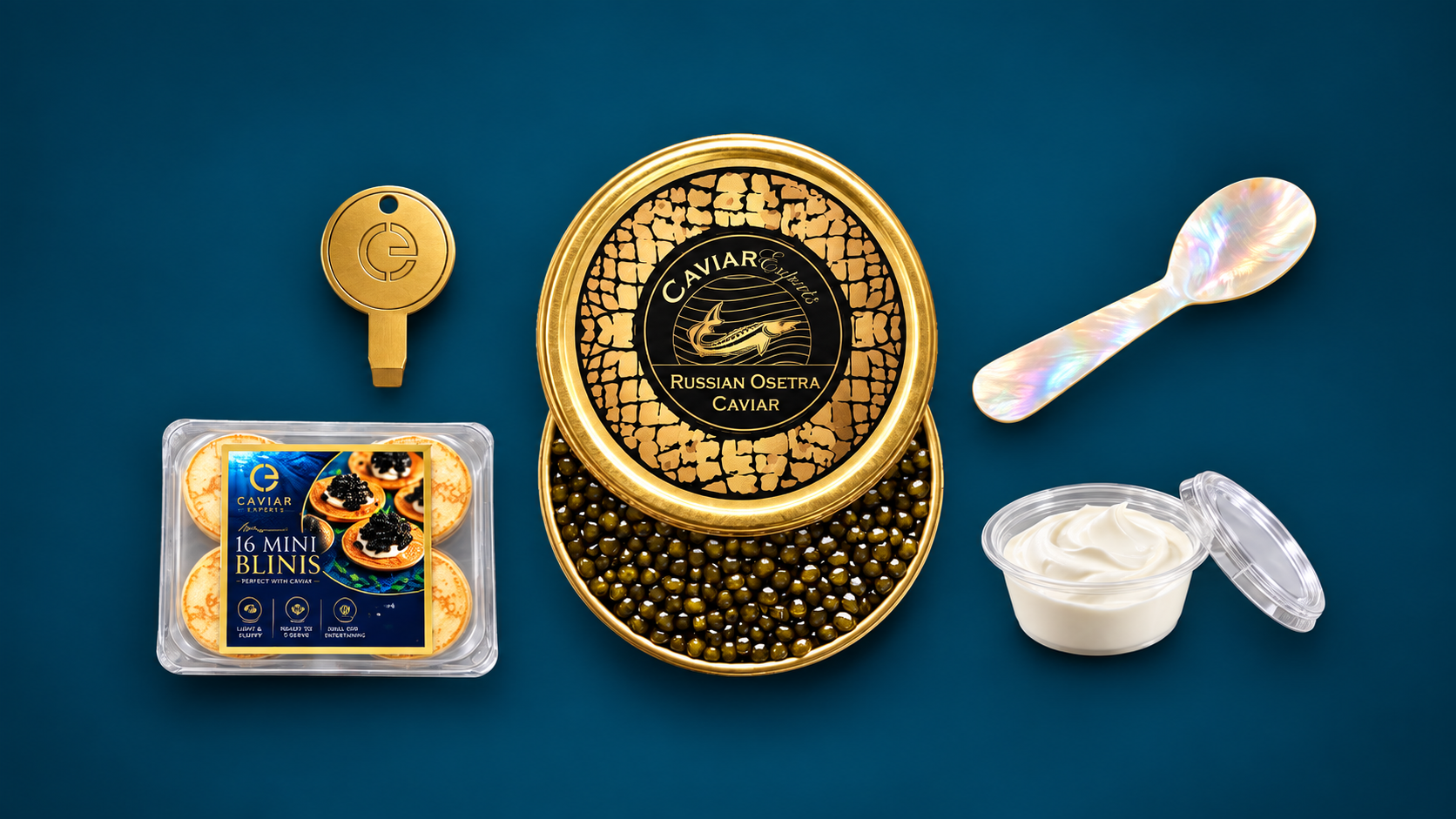 Oscietra Caviar Starter Set 30g – First Tasting